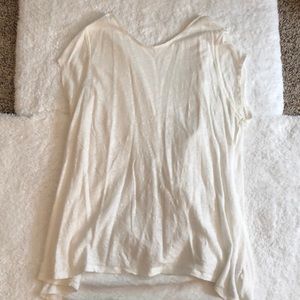 Free people Cream T-shirt with draping back